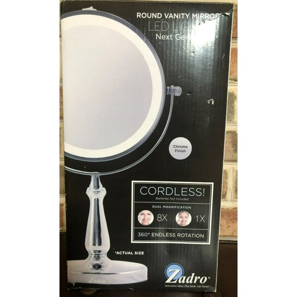Zadro Bath New Open Box Zadro Cordless Round Led Lighted Vanity